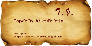 Topán Viktória névjegykártya